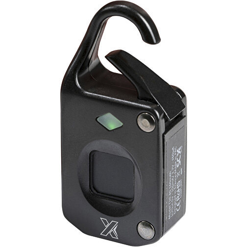 SCX.design T10 Fingerprint Kofferschloss , schwarz, Zink Legierung, 2,80cm x 1,50cm x 6,00cm (Länge x Höhe x Breite), Bild 1
