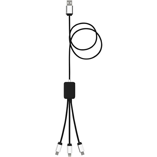 SCX.design C17 Easy To Use Ladekabel Mit Leuchtlogo , schwarz / weiß, Recycelter ABS Kunststoff, Recycelter PET Kunststoff, 100,00cm x 1,20cm x 3,00cm (Länge x Höhe x Breite), Bild 4