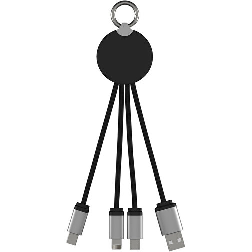 SCX.design C16 Kabel Mit Leuchtlogo , blau / schwarz, Recycelter ABS Kunststoff, Recycelter PET Kunststoff, Metall, 14,00cm x 1,20cm x 3,50cm (Länge x Höhe x Breite), Bild 4