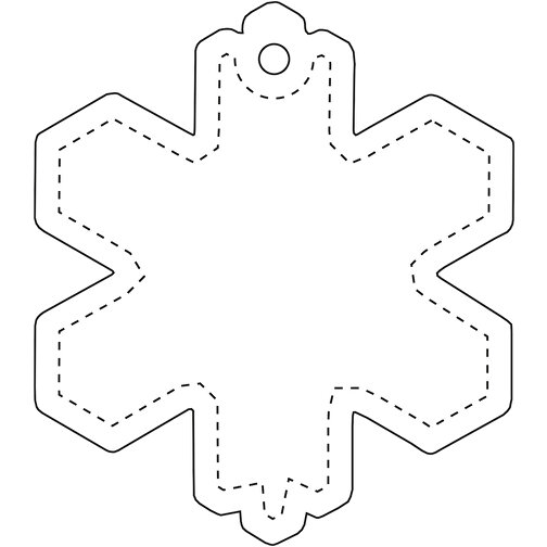 Attache réfléchissante RFX™ en TPU en forme de flocon de neige, Image 3