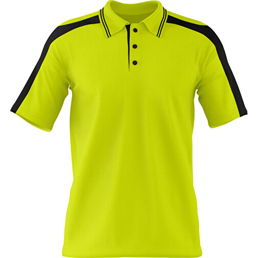 Poloshirt Individuell Gestaltbar , hellgrün / schwarz, 200gsm Poly / Cotton Pique, L, 73,50cm x 54,00cm (Höhe x Breite), Bild 1