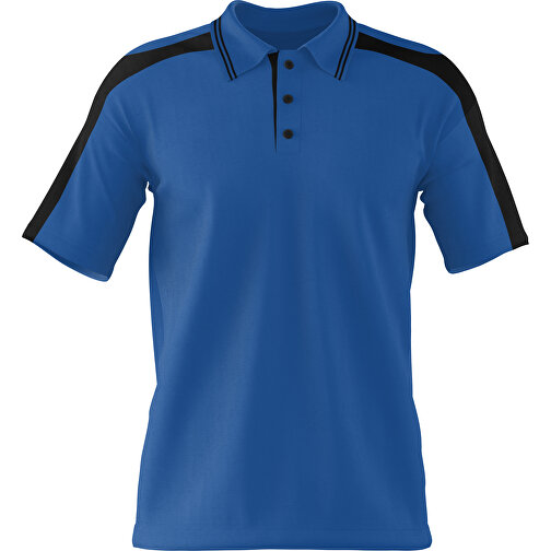 Poloshirt Individuell Gestaltbar , dunkelblau / schwarz, 200gsm Poly / Cotton Pique, 3XL, 81,00cm x 66,00cm (Höhe x Breite), Bild 1