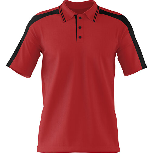 Poloshirt Individuell Gestaltbar , weinrot / schwarz, 200gsm Poly / Cotton Pique, 2XL, 79,00cm x 63,00cm (Höhe x Breite), Bild 1