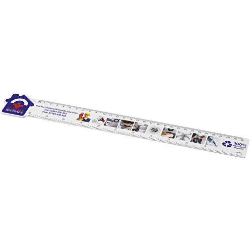 Tait 30 cm house-shaped recycled plastic ruler, Imagen 1