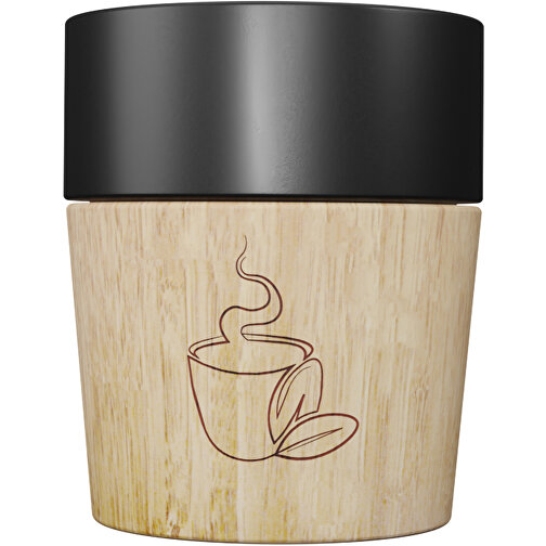 SCX.design D05 Magnetischer Keramik-Kaffeebecher , schwarz, Keramik, Kautschukholz, 9,00cm (Höhe), Bild 3