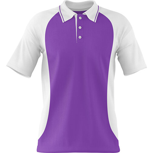 Poloshirt Individuell Gestaltbar , lavendellila / weiss, 200gsm Poly/Cotton Pique, 3XL, 81,00cm x 66,00cm (Höhe x Breite), Bild 1