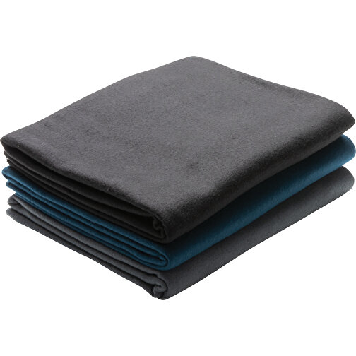 Fleece-Decke Im Etui, Schwarz , schwarz, Polyester, 150,00cm x 1,00cm (Länge x Höhe), Bild 7