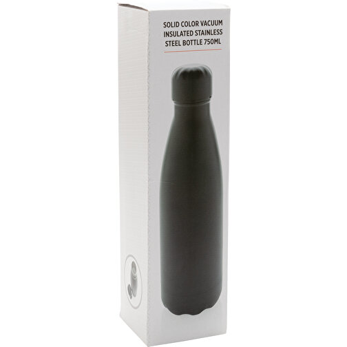 Solid Color Vakuum Stainless-Steel Flasche 750ml, Schwarz , schwarz, Edelstahl, 8,10cm x 30,60cm (Länge x Höhe), Bild 10