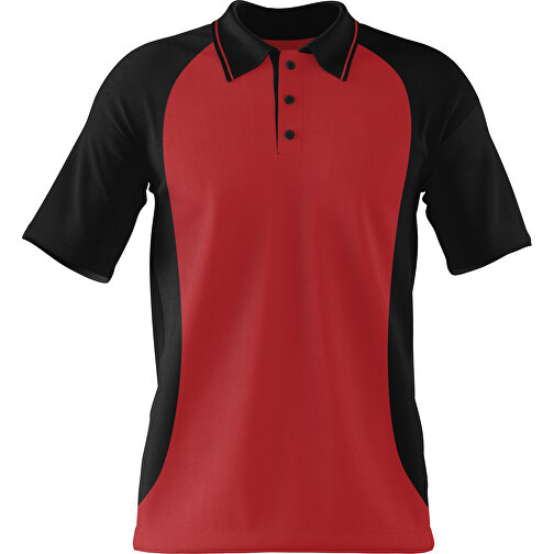 Poloshirt Individuell Gestaltbar , weinrot / schwarz, 200gsm Poly/Cotton Pique, XS, 60,00cm x 40,00cm (Höhe x Breite), Bild 1