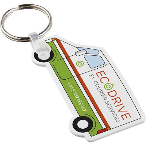 Tait van-shaped recycled keychain, Imagen 1