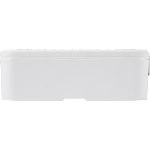 MIYO Pure Lunchbox, Antimikrobiell , weiß / weiß, 99% PP Kunststoff, 1% Antibakterieller Zusatzstoff, 18,00cm x 6,00cm x 11,00cm (Länge x Höhe x Breite), Bild 3