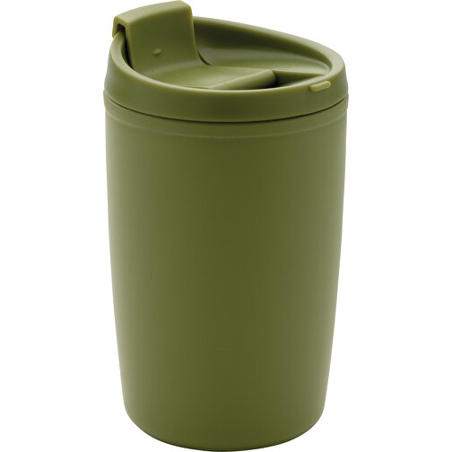 GRS Recycelter PP-Becher Mit Flip-Deckel, Grün , grün, Polypropylen - recycelt, 8,50cm x 13,90cm (Länge x Höhe), Bild 6