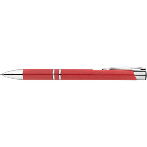 BETA WHEAT. Kugelschreiber Aus Strohfaser Und ABS Mit Clip , rot, Weizenstroh. ABS. Metall, 1,00cm (Höhe), Bild 3