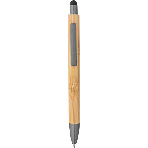 ZOLA. Kugelschreiber Aus Bambus Mit Mattem Oberfläche , gewehrmetall, Bambus und Metall, 1,00cm (Höhe), Bild 4