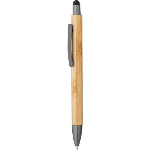 ZOLA. Kugelschreiber Aus Bambus Mit Mattem Oberfläche , gewehrmetall, Bambus und Metall, 1,00cm (Höhe), Bild 5