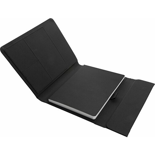 Impact Aware™ A5 Notebook Mit Magnetverschluss, Schwarz , schwarz, PET - recycelt, 23,00cm x 2,50cm (Länge x Höhe), Bild 5