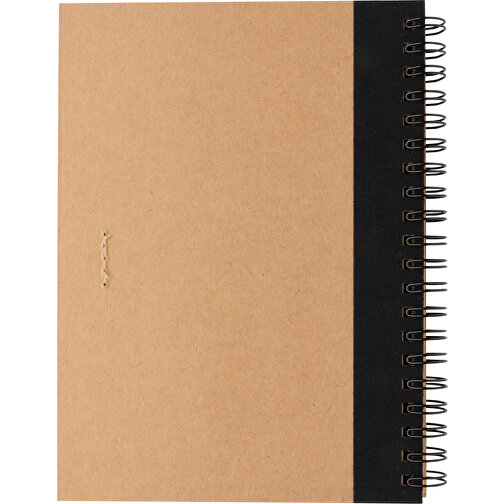 Kraft Spiral-Notizbuch Mit Stift, Schwarz , schwarz, Papier, 17,70cm x 2,00cm (Länge x Höhe), Bild 6