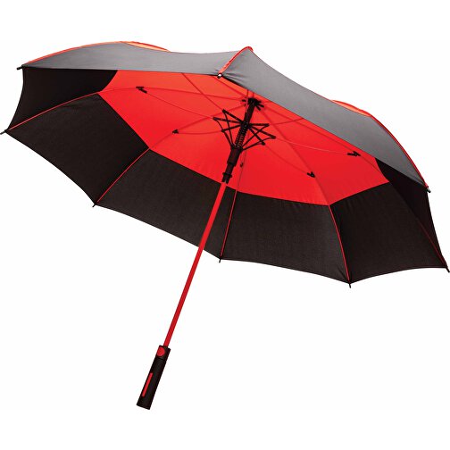 27' Impact AWARE™ RPET 190T Auto-Open Stormproof-Schirm, Rot , rot, PET - recycelt, 93,00cm (Höhe), Bild 6