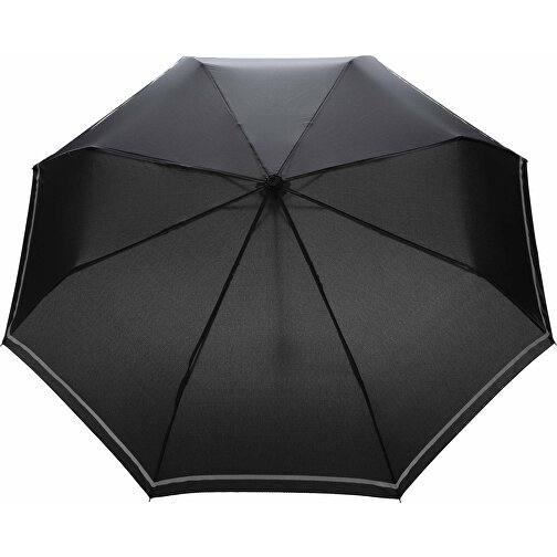 20.5' Impact AWARE™ RPET 190T Pongee Mini-Schirm, Schwarz , schwarz, PET - recycelt, 56,50cm (Höhe), Bild 3