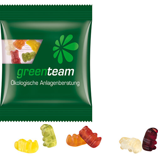 Minipåse, Trolli Vegan Gummi Bears, blandade färger, 14% fruktjuice, Bild 1