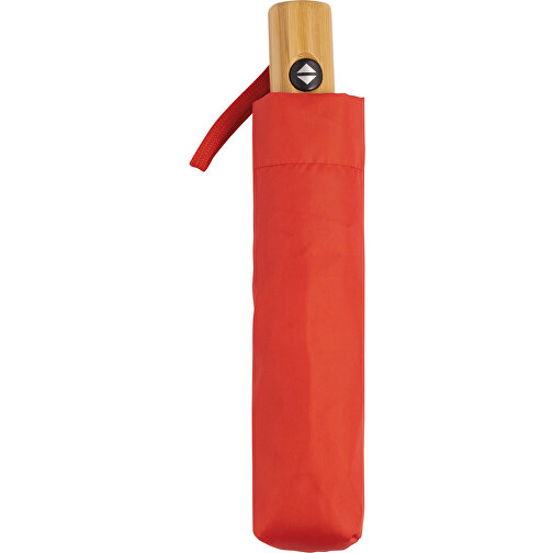 Vollautomatischer Windproof-Taschenschirm CALYPSO , rot, Holz / Metall / Polyester, , Bild 3
