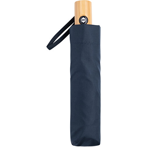 Vollautomatischer Windproof-Taschenschirm CALYPSO , marineblau, Holz / Metall / Polyester, , Bild 3