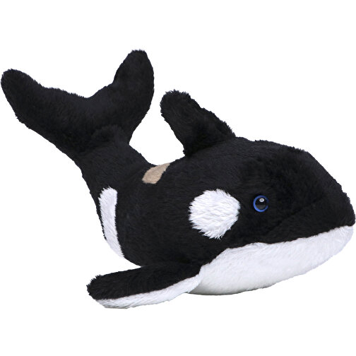 Orca Phil , schwarz/weiss, Polyester, Polyesterfasern, 22,00cm x 10,00cm x 15,00cm (Länge x Höhe x Breite), Bild 1