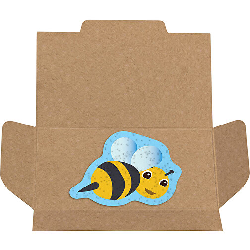 Samenpapier Lustige Tierchen - Biene Brummi , individuell, Saatgut, Papier, 5,50cm x 8,00cm (Länge x Breite), Bild 4