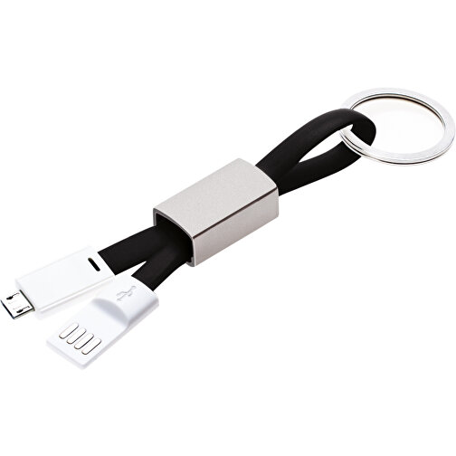 Nyckelring med integrerad mikro-USB-kabel för laddning och dataöverföring, Bild 2