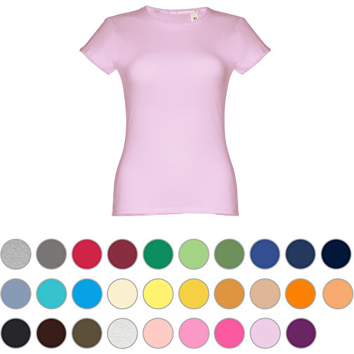 THC SOFIA. Tailliertes Damen-T-Shirt , korallenorange, 100% Baumwolle, S, 60,00cm x 1,00cm x 41,00cm (Länge x Höhe x Breite), Bild 4