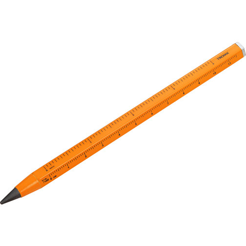 TROIKA Multitasking-Bleistift CONSTRUCTION ENDLESS , Troika, neonorange, Aluminium, Metall, 14,70cm x 1,00cm x 1,00cm (Länge x Höhe x Breite), Bild 1