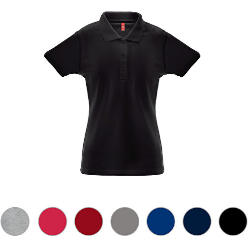 THC BERLIN WOMEN. Damen Poloshirt , rot, Baumwolle und Polyester, XL, 52,00cm x 1,00cm x 68,00cm (Länge x Höhe x Breite), Bild 4