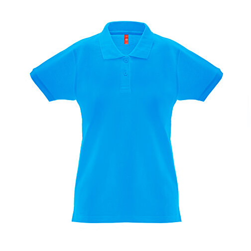 THC MONACO WOMEN. Damen Poloshirt , wasserblau, Baumwolle, XL, 68,00cm x 1,00cm x 52,00cm (Länge x Höhe x Breite), Bild 1