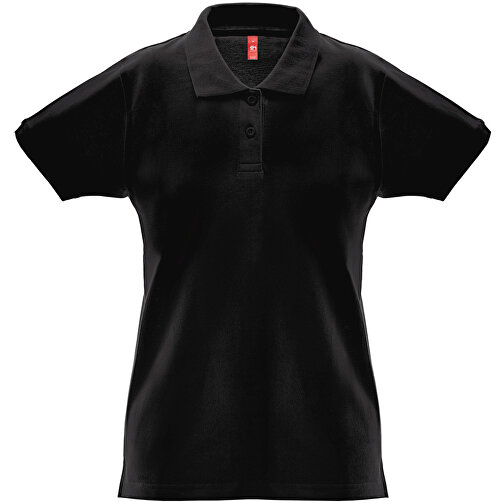 THC MONACO WOMEN. Damen Poloshirt , schwarz, Baumwolle, L, 66,00cm x 1,00cm x 49,00cm (Länge x Höhe x Breite), Bild 1
