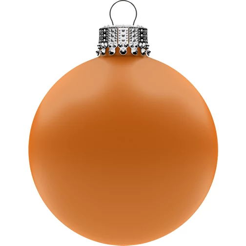 Boule de Noël moyenne 66 mm, couronne argentée, mate, Image 1