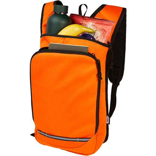 Trails GRS RPET Outdoor Rucksack 6,5 L , orange, GRS zertifiziertes recyceltes Polyester, 22,00cm x 36,00cm x 8,50cm (Länge x Höhe x Breite), Bild 5