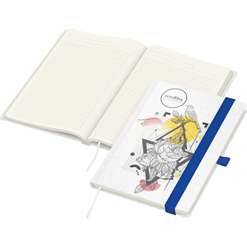 Notesbog Match-Book Cream Beseller Natura individual A4, medium blå, Billede 1