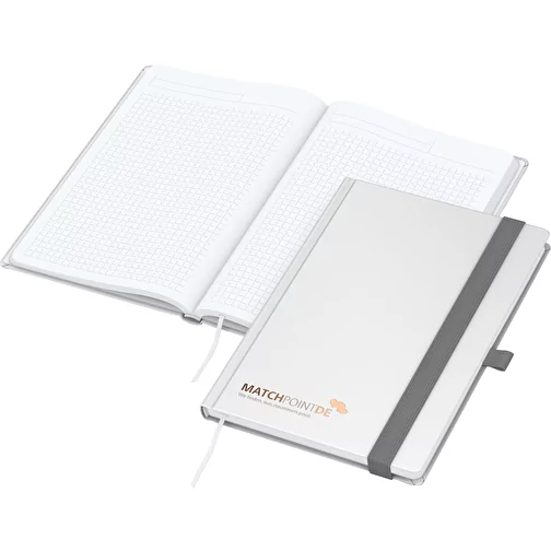 Carnet de notes Vision-Book White bestseller A5, blanc, y compris gaufrage en cuivre, Image 1