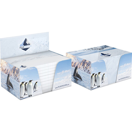 Haftnotiz Pop-Up-Box Individuell 100 X 72, 500 Blatt , individuell, weißes Haftpapier weißer Karton, 7,20cm x 10,00cm (Länge x Breite), Bild 1