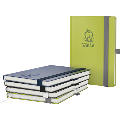 Notizbuch Organic-Book Green+blue, Schwarz , schwarz, 21,00cm x 14,80cm (Länge x Breite), Bild 2