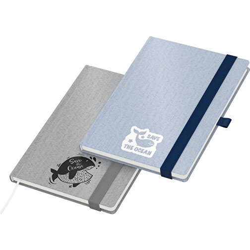 Carnet de notes Ocean-Book green+blue gris incl. gaufrage blanc, Image 2