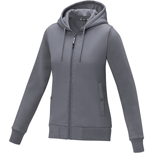 Darnell Hybridjacke Für Damen , stahlgrau, Dull cire 380T Woven 100% Nylon, 38 g/m2, Contrast fabric, Strick 60% Baumwolle, 40% Polyester, 345 g/m2, M, , Bild 1