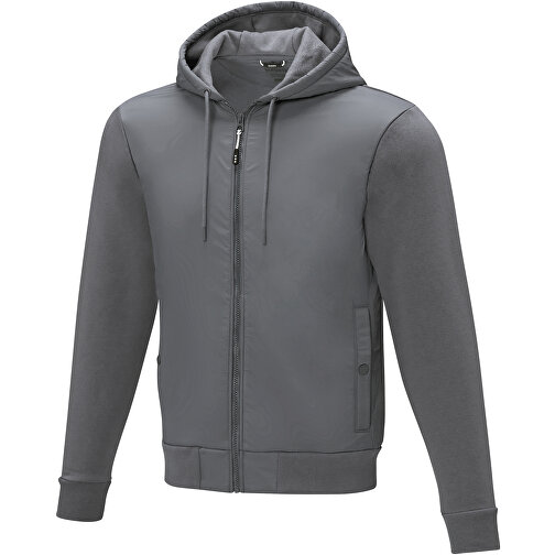 Darnell Hybridjacke Für Herren , stahlgrau, Dull cire 380T Woven 100% Nylon, 38 g/m2, Contrast fabric, Strick 60% Baumwolle, 40% Polyester, 345 g/m2, L, , Bild 1