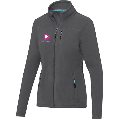 Amber GRS Recycelte Fleecejacke Für Damen , storm grey, Microfleece 100% GRS zertifiziertes recyceltes Polyester, 174 g/m2, L, , Bild 2