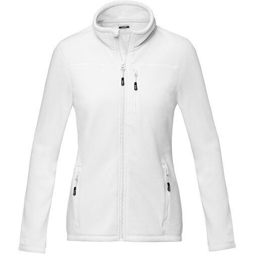 Amber GRS Recycelte Fleecejacke Für Damen , weiß, Microfleece 100% GRS zertifiziertes recyceltes Polyester, 174 g/m2, M, , Bild 3