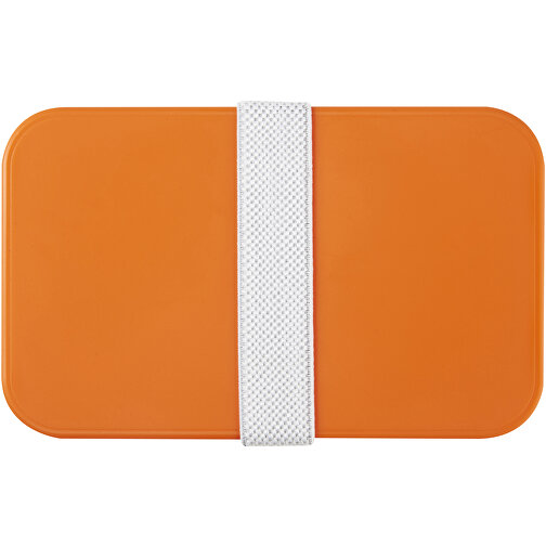 MIYO Doppel-Lunchbox , orange / weiss / weiss, PP Kunststoff, 18,00cm x 11,30cm x 11,00cm (Länge x Höhe x Breite), Bild 6