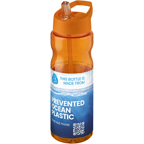 H2O Active® Eco Base 650 Ml Sportflasche Mit Ausgussdeckel , orange, PCR Kunststoff, 72% PP Kunststoff, 17% SAN Kunststoff, 11% PE Kunststoff, 21,80cm (Höhe), Bild 2