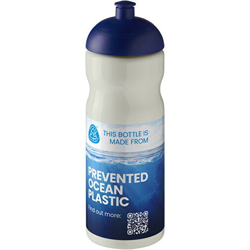 H2O Active® Eco Base 650 Ml Sportflasche Mit Stülpdeckel , elfenbeinweiß / blau, PCR Kunststoff, 90% PP Kunststoff, 10% TPE Kunststoff, 22,30cm (Höhe), Bild 2