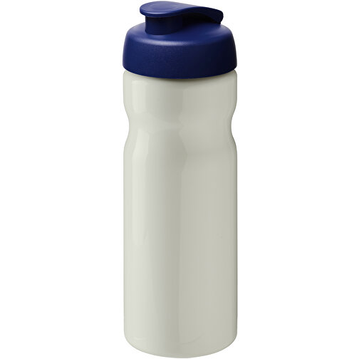 H2O Active® Eco Base 650 Ml Sportflasche Mit Klappdeckel , elfenbeinweiß / blau, PCR Kunststoff, PP Kunststoff, 22,10cm (Höhe), Bild 1