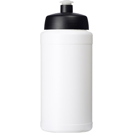 Baseline® Plus 500 Ml Sportflasche , schwarz / weiss, HDPE Kunststoff, PP Kunststoff, 18,50cm (Höhe), Bild 3